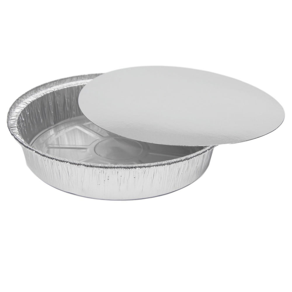 [45 Pack] Round 9 Inch Disposable Aluminum Foil Pan Take Out Food