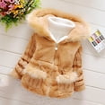 thumbnail image 2 of Edvintorg 7M-4Y Fleece Jacket Kids Girls Winter Coat Solid Hooded Fleece Lined Thick Down Coats Puffy Cotton Jackets with Zipper Children's Outerwear Girl, 2 of 7