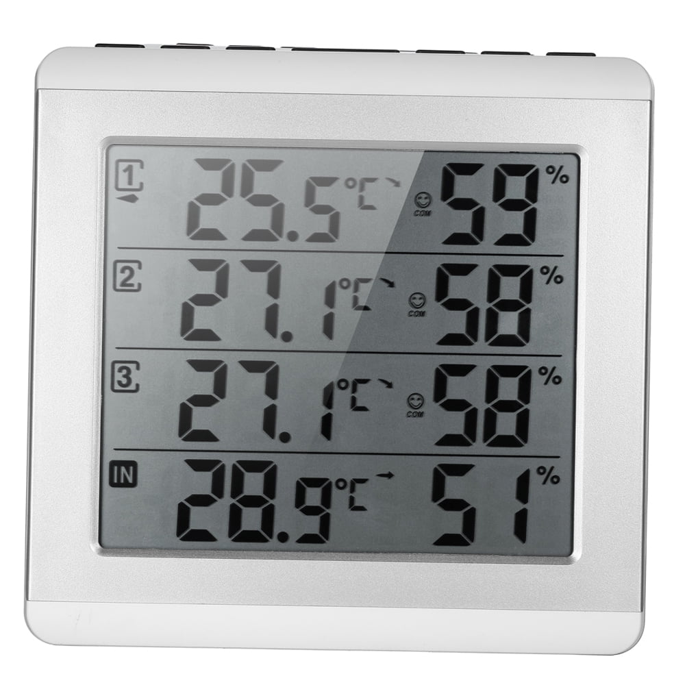 Temperature Humidity Meter,Indoor/ Thermometer / Lcd Indoor/ Thermometer Meter With 3 Temperature Meter With 3 Rookin Eryue Dsfen Thermometer - Lcd