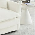 thumbnail image 5 of White 2-Piece Upholstered Chenille Sofa Set (Living Room, 2 Seater), 5 of 10