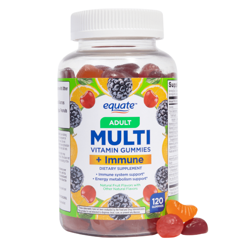 Equate Multivitamin + Immune Support Gummies, 120 Count