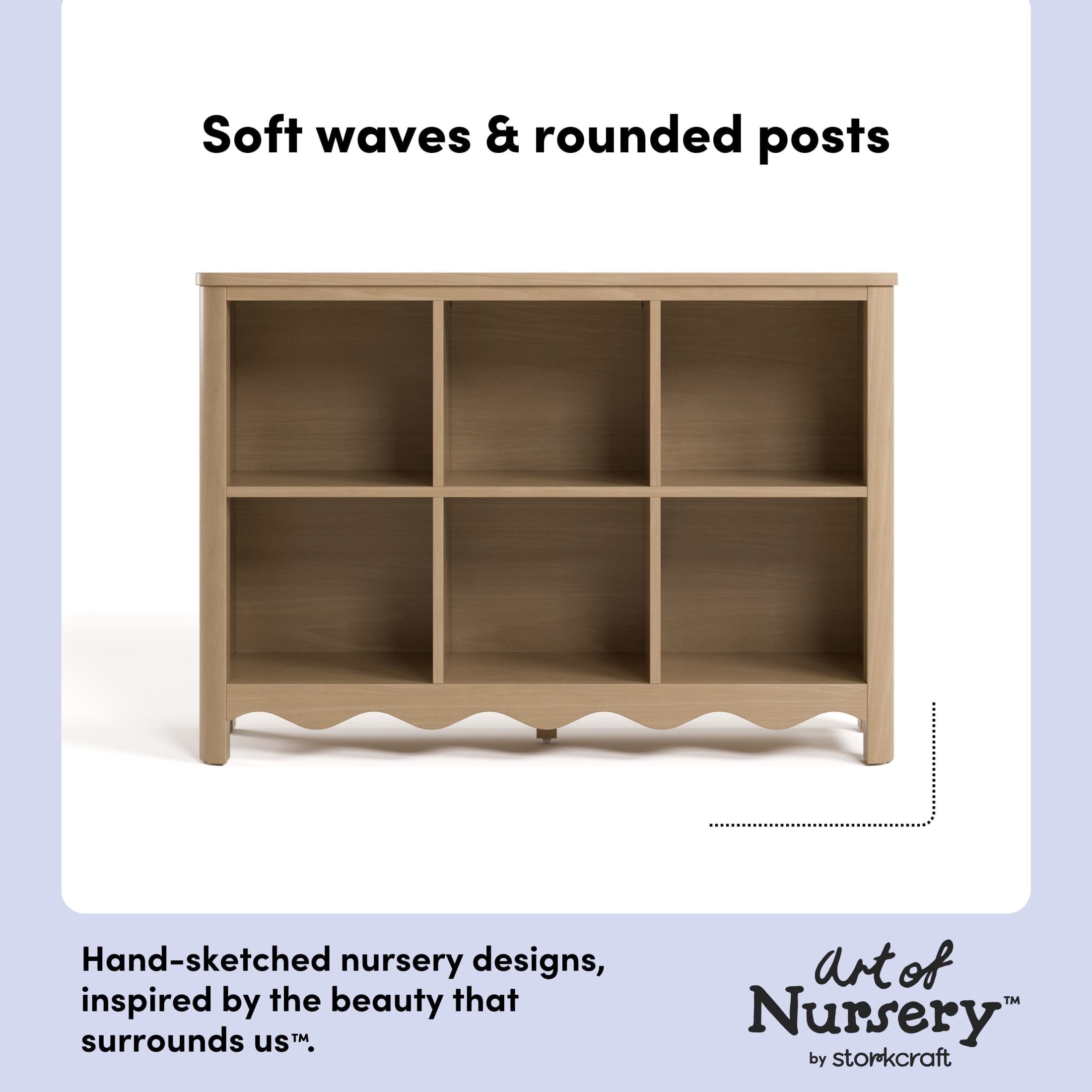 Art of Nursery by Storkcraft Casablanca 6 Cube Organizer Kids Bookcase - Driftwood