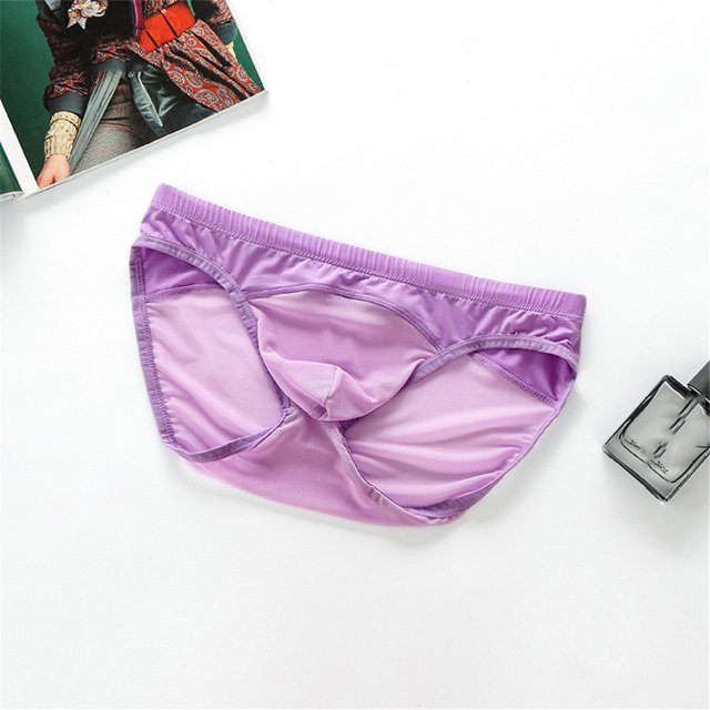 Mens Fashion Thin Mesh Translucent Simple And Comfortable Breathable Underwear
