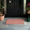 thumbnail image 2 of TOWN & COUNTRY TERRA Emmett Groovy Checkerboard Outdoor Door Mat, Natural Coir, Heavyweight, Non-Slip Entryway Mat, Purple, 24"x36", 2 of 5