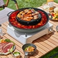 thumbnail image 4 of 2 in 1 Frying Pan Non-Stick Shabu Pot Griddle Bbq Shabu Shabu Pot with Grill, 4 of 6