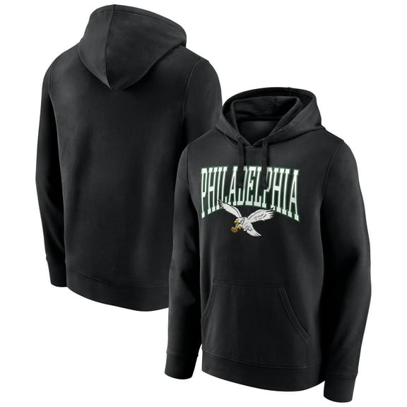 Men's Black Philadelphia Eagles Gridiron Classics Campus Standard Pullover Hoodie
