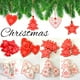 thumbnail image 2 of 12Pcs Wooden Christmas Tree Pendent Christmas Snowflake Star Ornament Xmas Home Party Wedding New Year Hanging Red Decoration, 2 of 5