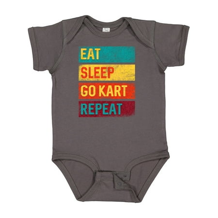 

Inktastic Gokarting Eat Sleep Go Kart Repeat Gift Baby Boy or Baby Girl Bodysuit