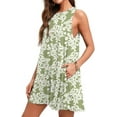 thumbnail image 3 of Anyjoin Women's Summer Dresses Beach Floral Tshirt Sundress Sleeveless Pockets Casual Tank Dress, 3 of 5