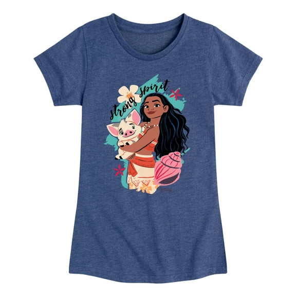Disney - Moana Strong Spirit - Toddler & Youth Girls Short Sleeve Graphic T-Shirt