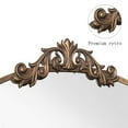 thumbnail image 5 of Oufan 43x24 Inch Wall Mirror, Ornate Metal Mirror, Large Arched Dressing Mirror with Carved Floral Wreath, Vintage Floor Mirror for Dressing Room, 5 of 9