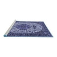 thumbnail image 2 of Ahgly Company Machine Washable Indoor Rectangle Medallion Blue Traditional Area Rugs, 5' x 8', 2 of 4