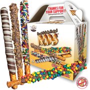 Van Wyk Confections Sweet and Salty Pretzel RODS - Fundraising Chocolate Candy Box, 60ct