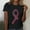 Black, variant on Trending Now! Kilaqueen Breast Cancer Awareness Shirt for Women Trendy Sequin Glitter Pink Ribbon Graphic Shirts Comfy Short Sleeve Tunic Tops