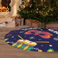 thumbnail image 2 of Cauagu 36" Christmas Tree Skirt Happy Mardi Gras Pattern Christmas Tree Decorations Tree Mat for Xmas Decorations Occasion Holiday Home Decor -36", 2 of 7