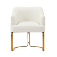 thumbnail image 1 of Manhattan Comfort Modern Edra Leatherette Dining Armchair in Cream, 1 of 3