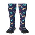 thumbnail image 1 of Fotbe Cartoon Dinosaur Calcetas Divertidas Estampadas para Hombre y Mujer, Calcetas de Algodón hasta la Rodilla para Caminar, Correr, Enfermería y Embarazo, 1 of 6