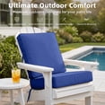 thumbnail image 6 of NOFFA 2 Set 20 x 20 x 4 inch Outdoor Chair Cushions for Patio Furniture for Wicker Chair, Water Resistant Removable Cover and Straps, Non-Slip Base,Blue, 6 of 6