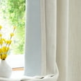 thumbnail image 3 of Uptown Home Beige Solid Heavy Linen Textured Blackout Curtain for Bedroom Living Room Office, Grommet, 50"x63"x2, 3 of 6