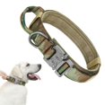 thumbnail image 1 of A CP Collar de Perro de Camuflaje, Collar de Perro táctico M (36-44,5 cm), Pulso y tirón Fuerte, Collar de Perro Ajustable Rojo Verde, 1 of 5