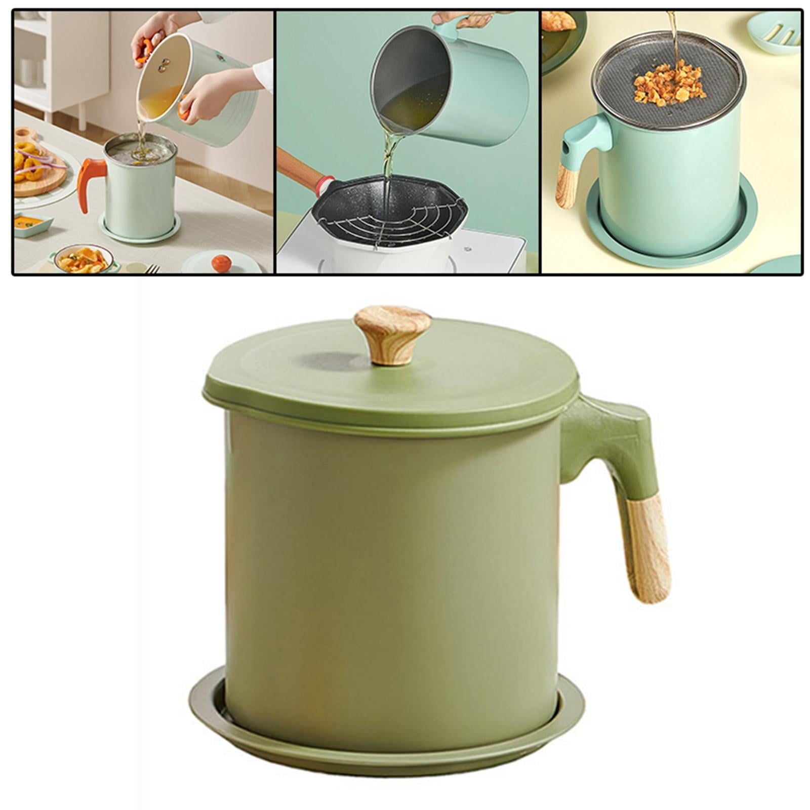 Japanese Deep Fryer Pot Non with Strainer Basket Multifunctional with
