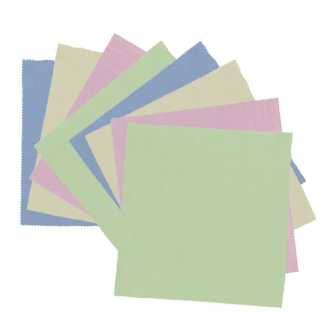Miangastore 25Pcs 17.5x14.5cm Microfiber Cleaning Cloths for Eyeglasses Sunglasses Camera Lens Cell Phones Musical Instruments(Blue Green Pink and Yellow)