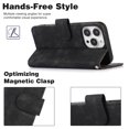 thumbnail image 3 of Nalacover Retro Wallet Case for iPhone 14 Pro, Premium PU Leather Shockproof Case with Card Slots Holder Kickstand Magnetic Clasp Phone Cover Vintage Design Wrist Strap Flip Folio Case,Black, 3 of 11