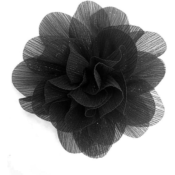 100mm Flower Brooches for Women Extra Large Rose Satin Fabric Lapel Pin Dainty Satin Fabric Brooch Big Camellia Flowers for Wedding Party Dance Clothes Accessories Jewelry for Banquet Ceremony