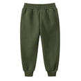 thumbnail image 4 of JIAYUE Boy's Jogger Pants Casual Loose Fit Solid Color Full Length Wide Leg With Casual Athletic Sweatpants For Kids Comfortable Elastic s Playwear Trousers For Child ,1-2 Years, 4 of 7