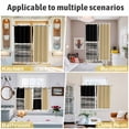 thumbnail image 5 of Beige Kitchen Curtains Window Panels, Modern Abstract Art Farmhouse Striped Insulated Window Treatment Curtain, Grommet Curtains for Bedroom/Living Room/Bathroom, 2 Piece 52"Wx84"L, 5 of 8
