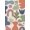 Beige, Pattern 14, variant on ODIKA 4'x6' Green Beige Earthy Abstract Leaves Washable Area Rug Modern Tropical Design with Organic Shapes Pet Friendly, Non-Shedding for Bedroom, Reading Nook