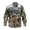 Army Green, variant on Men's Flip Collar Long Sleeve T-Shirt Reindeer Pattern Shirt Button Up Shirt 3D Print Stand Collared Shirt Tops