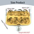 thumbnail image 3 of Clearance Biscuit Moulds under $7 Numbers Cookie Cutters 2 Inches 9pcs Jelly Fondant Cutter Set Stainless Large Number Cutter For Fondant Cake Fruit Vegetables Or Dough Stainless, 3 of 9