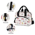 thumbnail image 5 of Insulated Crossbody Lunch Bag 10L Lunch Tote with Adjustable Shoulder Strap for Work Office Picnic Red Fiery Awesome Patterns, 5 of 6