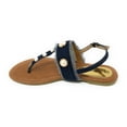 thumbnail image 4 of Victoria K Women's Fringed Denim With Pearl Studs Sandals, 4 of 4