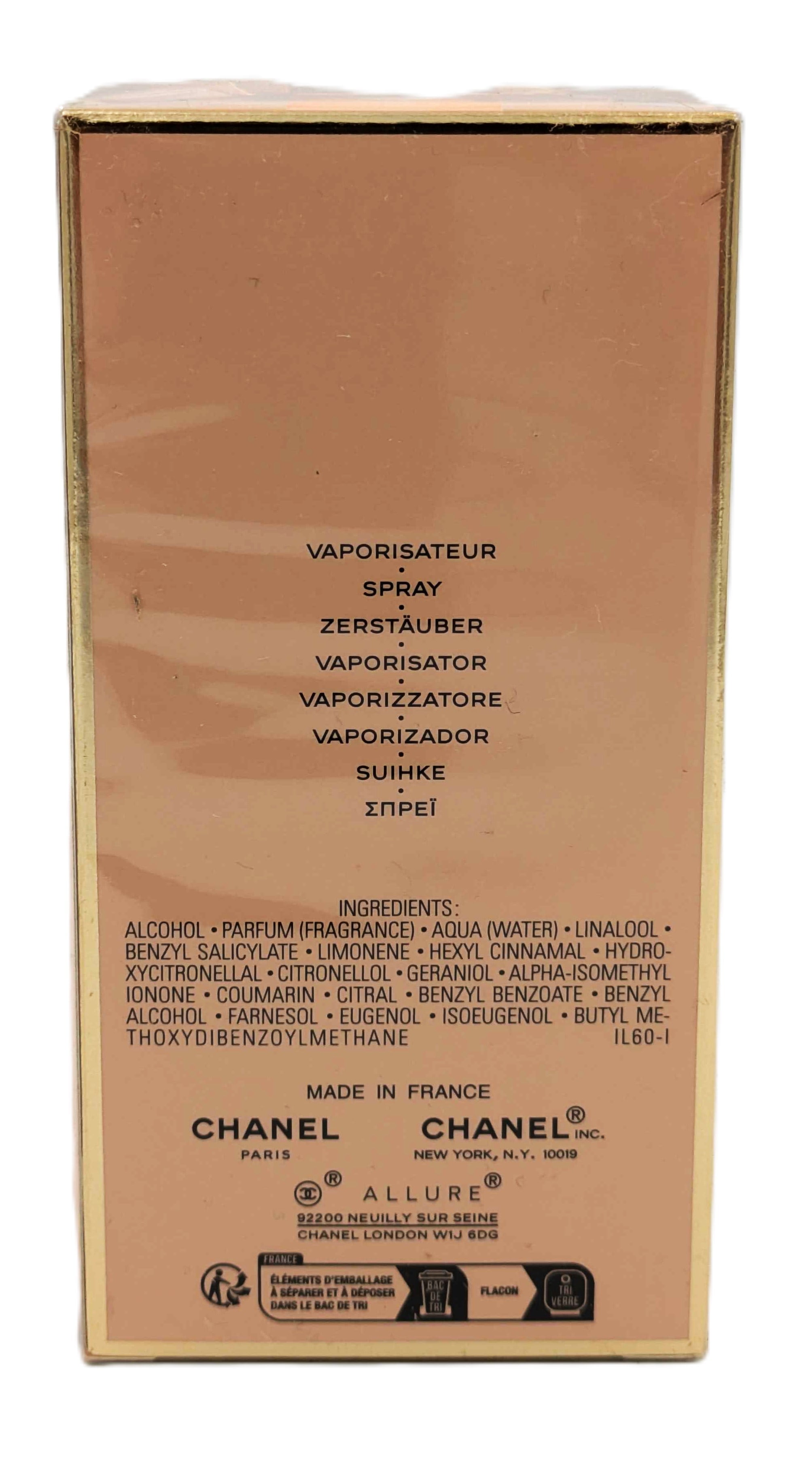 Chanel Allure Eau De Toilette Spray 50ml/1.7oz - Walmart.com