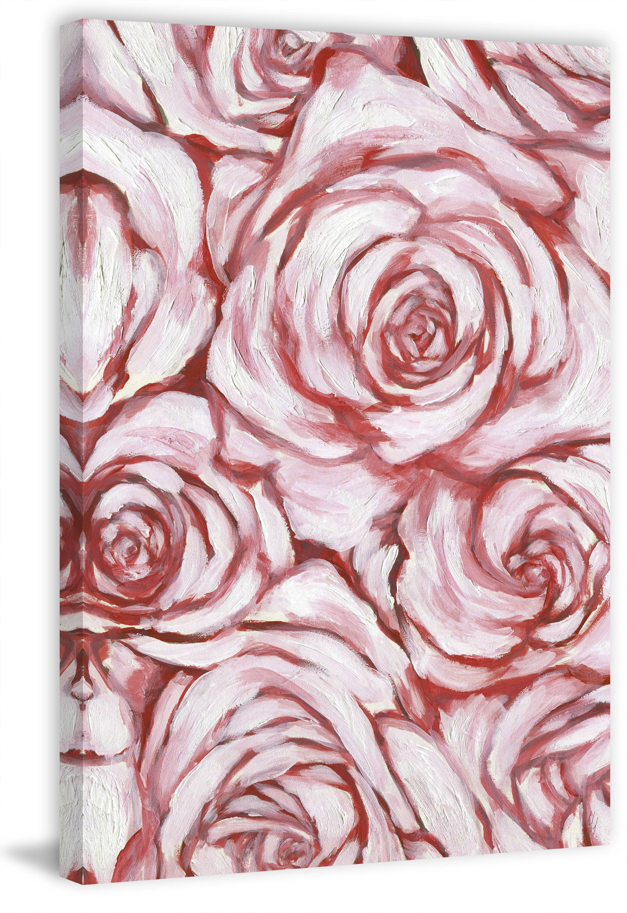 Marmont Hill Rose Outline Canvas Wall Art