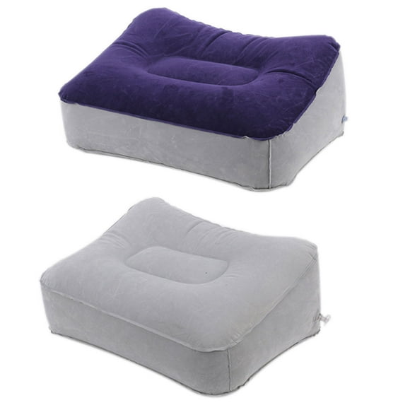 Xingzhi Inflatable Foot Pad Travel Outside Outdoor Travel Feet Rest Outside Foot Pad Mat Car Plane Flocking PVC Foot Pillow
