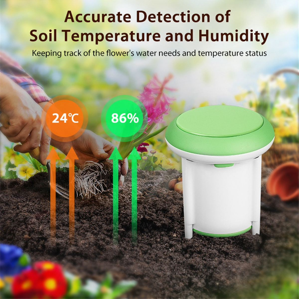 ZigBee Soil Sensor Graffiti Smart Portable Soil Sensor Temperature and Humidity Sensor A