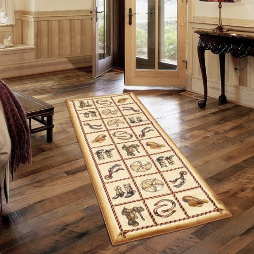 4010 Beige 2 ft. 7 in. x 7 ft. 3 in. Southwest Area Rug