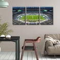 thumbnail image 2 of 3 Panel Denver Canvas Wall Art American Soccer Prints Sports Artwork Wall Decor Stadium Picture Canvas Art for Bedroom Living Room Broncos Stadium Paintings Posters Framed Ready to Hang (42"Wx20"H), 2 of 5
