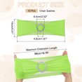 thumbnail image 2 of Uxcell 10 Paquete Fundas para Sillas, Banda de Cubierta de Silla Elástica con Hebilla Deslizante, Lazos de Poliéster, Cintas Universales para Decoraciones de Ceremonia de Fiesta de Boda, Verde Fruta, 2 of 6