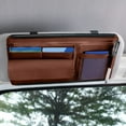 thumbnail image 5 of PATLOLLAV PU Leather Car Visor Organizer with Multi-Compartment Storage - Windshield Sunshade, Glasses/Card Holder for Vehicles, 5 of 6