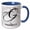 Blue/White, variant on 3drose, White Marble Monogram G - Garrett, 11oz Mug