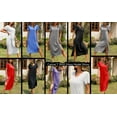 thumbnail image 4 of Women's Summer V Neck Short Sleeve Solid Basic T-Shirt Casual Midi Dress with Pockets, 4 of 5