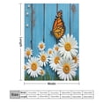 thumbnail image 2 of NIANHE daisies butterfly whimsical blanket, comfortable and soft, warm casual blanket, printed design, winter sofa dormitory home decoration, must-have travel product. Size is 30x40 inches., 2 of 5