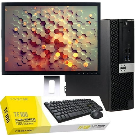 Restored Dell OptiPlex 5040 Desktop Computer. Core i3 Processor, 16GB Memory, 500GB HDD, DVD, Wi-Fi with a 20" LCD Monitor and T-Wolf TF100 Wireless Keyboard and Mouse - Windows 10 PC (Refurbished)