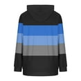 thumbnail image 5 of HAiming Womens Color Block Hoodies Casual Long Sleeve Pullover Drawstring Hooded Sweatshirt with Pocket, 5 of 6