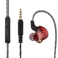 thumbnail image 3 of Auriculares con cable Portátil 96dB TPE Alambre Ear Gancho In-Ear Auriculares Cantando Voz Llamada Ejercicio Auricular Con Micrófono Rojo Scienceny EL022393-01B, 3 of 7