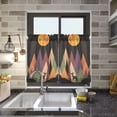 thumbnail image 4 of Yayeee Kitchen Curtains Tier Pair Light Filtering 27"x36" Rod Pocket Short Cafe Window Panel, Abstract Mountain, 4 of 7